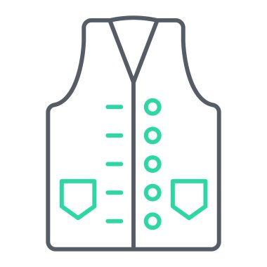 Yelek. Web simgesi basit illüstrasyon