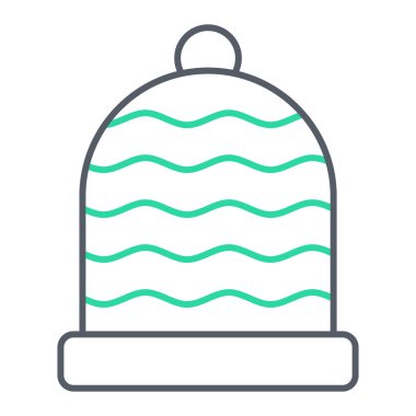 Noel şapkası simgesi vektör illüstrasyonu