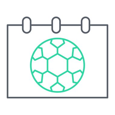 futbol takvimi vektör illüstrasyonu