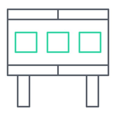 Billboard simgesi vektör illüstrasyonu