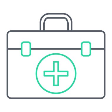 İlk yardım kiti simgesi vektör illüstrasyon grafik tasarımı