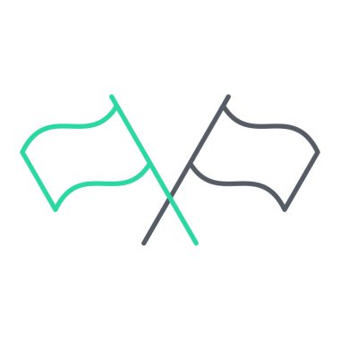 Bayrak simgesi. konum sembolü düz tasarım biçimi.