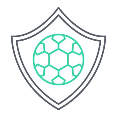 Top ve futbol vektör illüstrasyon tasarımı ile kalkan