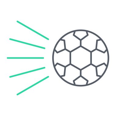 futbol topu ikonu vektör illüstrasyonu