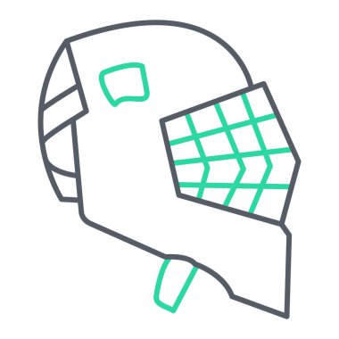 spor ikonu vektörü. İnce çizgi işareti. izole edilmiş sınır sembolü çizimi