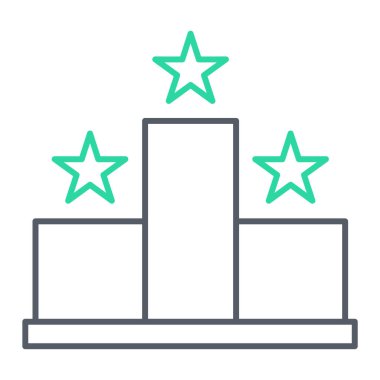 Podyum ikon vektör illüstrasyonu