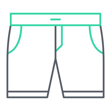 şort simgesi. Web için kıyafet vektör simgelerinin basit illüstrasyonu