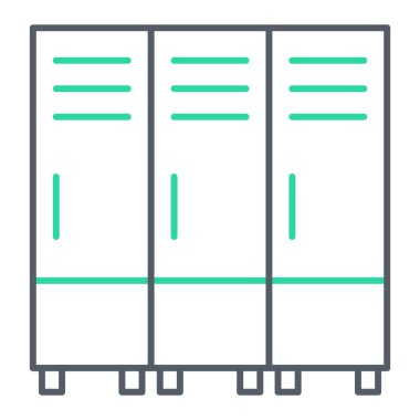 Modern ofis mobilyalarının vektör illüstrasyonu