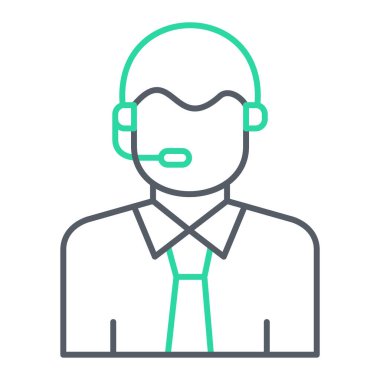 Müşteri servis simgesi vektör illüstrasyonu