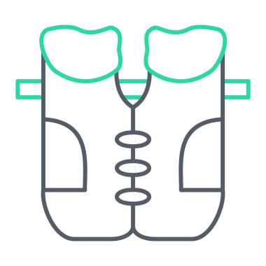 Ceket simgesinin vektör illüstrasyonu