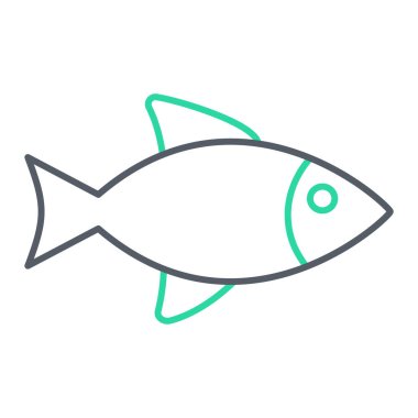 balık simgesi vektör illüstrasyonu