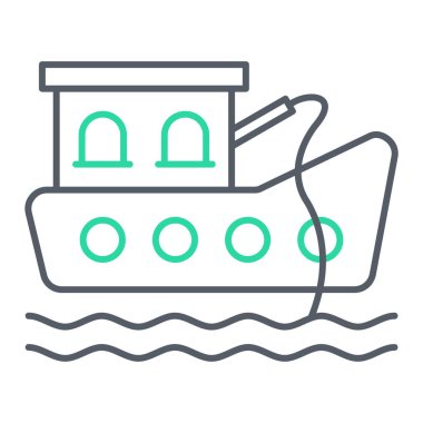 Gemi simgesi vektör illüstrasyonu