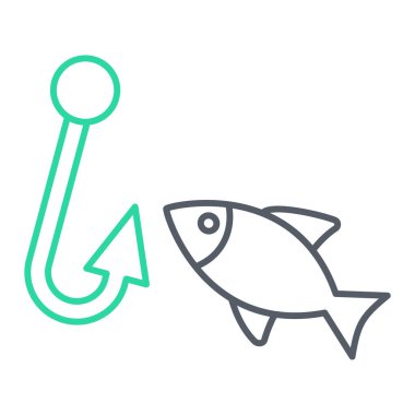 balık kancası ikon vektör çizimi tasarımı