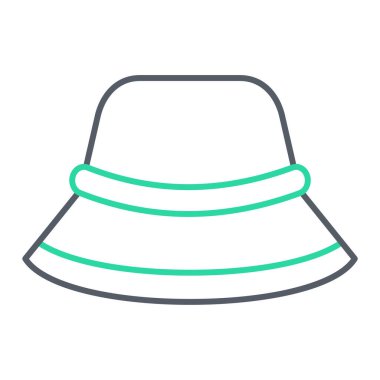 Şapka ikonu. Web için aksesuar vektör simgelerinin özet çizimi