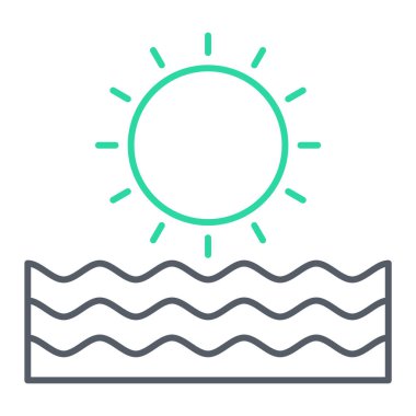 Güneş Simgesi Vektör illüstrasyonu