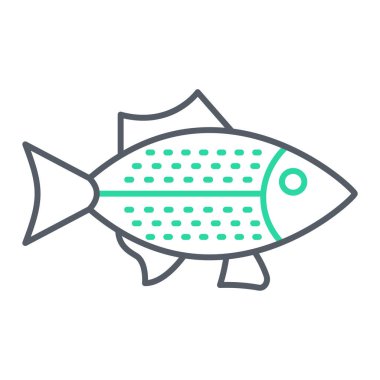 balık simgesi vektör illüstrasyonu