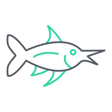 balık simgesi vektör illüstrasyonu