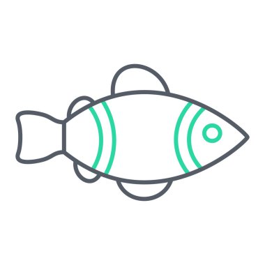 balık simgesi vektör illüstrasyonu