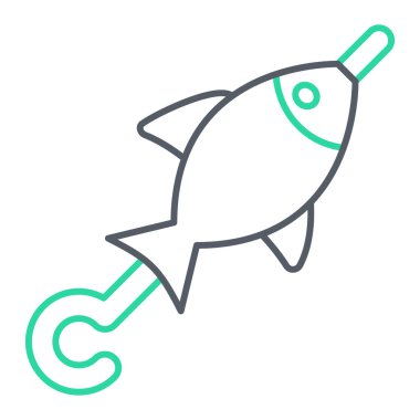 Balık. Web simgesi basit illüstrasyon