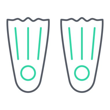 Palet simgesi vektörü beyaz arkaplanda izole edildi, şnorkel şeffaf işareti