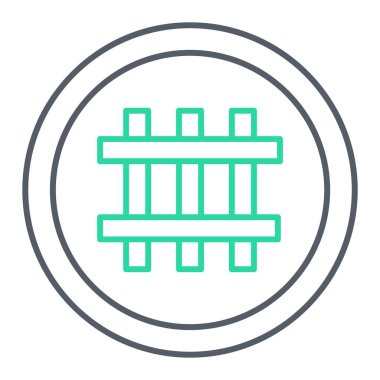 Demiryolu simgesi vektör illüstrasyonu