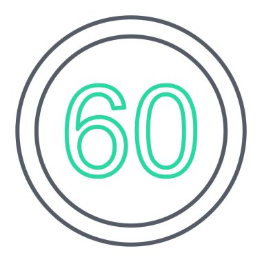 sıfır numaralı simge. vektör illüstrasyonu