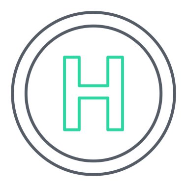 Hastane simgesi, vektör illüstrasyonu