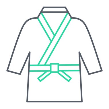 Ceket ikonu. Web için kıyafet vektör sembolünün özet çizimi