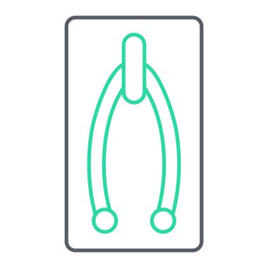 Kaykayın çizgi simgesi. İp atlamanın ana hatları çizimi