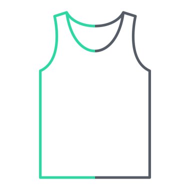 Gömlek ikonu. Giysi vektör logosu tasarımının ana hatları.