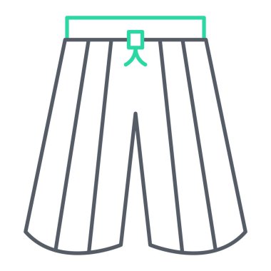 şort simgesi. Beyaz arkaplanda izole edilmiş web tasarımı için kıyafet vektör sembolünün basit bir çizimi