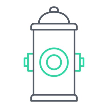 Yangın musluğu simgesi. Web için gaz söndürücü vektör simgelerinin özet çizimi