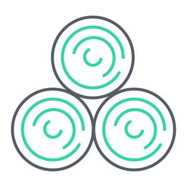 Ağacın tek izole edilmiş simgesinin vektör çizimi