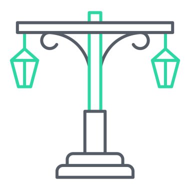 fener simgesi. Lamba vektör simgelerinin özet çizimi