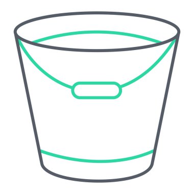 Su kovası simgesinin vektör illüstrasyonu