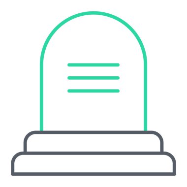 Mezar taşı. Web simgesi basit tasarım