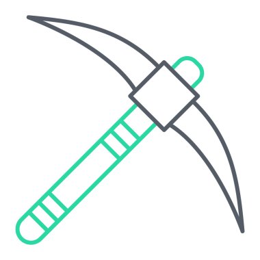 Balta simgesi vektörü. İnce çizgi işareti. izole edilmiş sınır sembolü çizimi