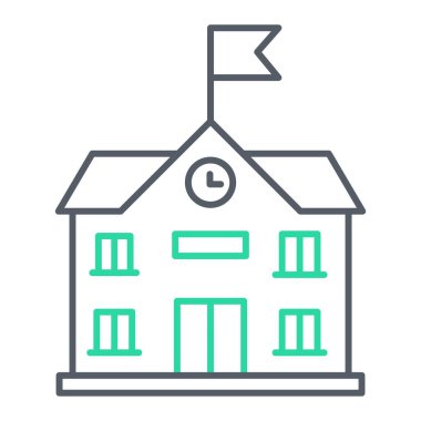 Bina simgesi. vektör illüstrasyonu