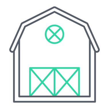 çiftlik evi ikonu vektör illüstrasyonu