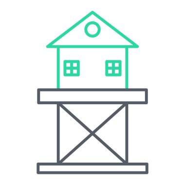 ağ ve mobil için ahır vektör ikonu düzenlenebilir çizgi ana hatları simgeleri