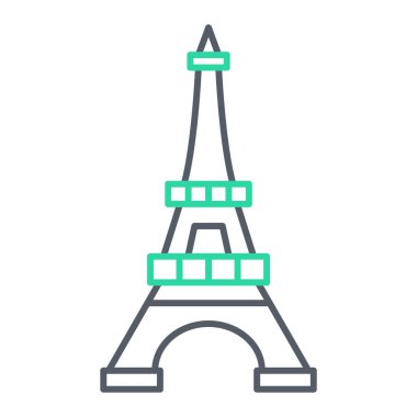 Eyfel Kulesi simgesi. Vektör çizim