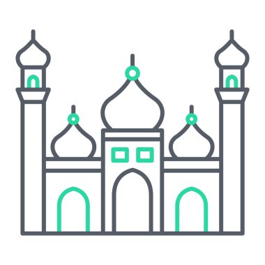 Cami simgesi vektör illüstrasyonu