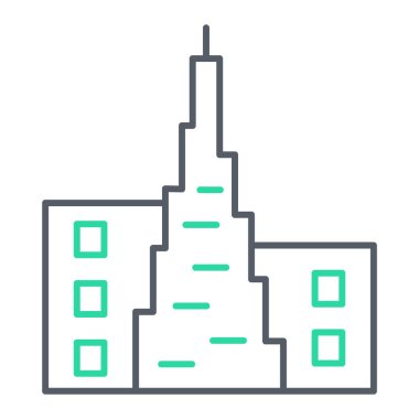 bina simgesi, vektör illüstrasyonu