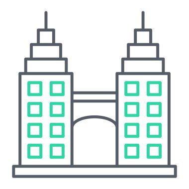 bina simgesi, vektör illüstrasyonu