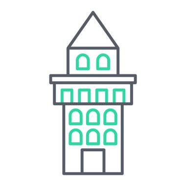 Bina simgesi. vektör illüstrasyonu