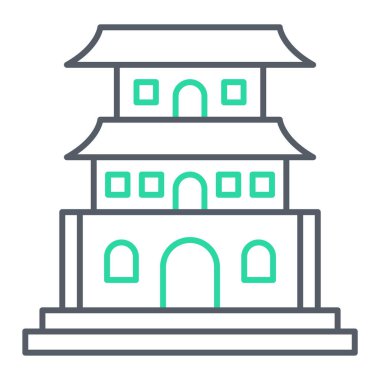 Bina. Web simgesi basit illüstrasyon