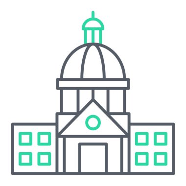 Üniversite binası. Web simgesi