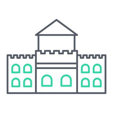 Şato. Web simgesi basit illüstrasyon