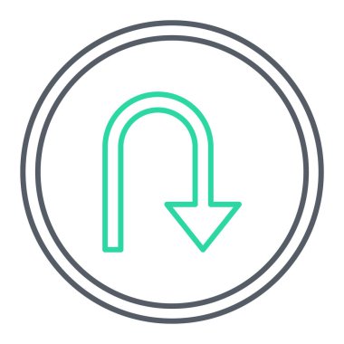 Web, mobil ve bilgi grafikleri için ok çizgisi simgesi. Şeffaf arkaplanda izole edilmiş beyaz vektör doğrusal düğmesi