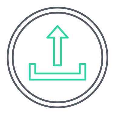 Simge yükle. İnternet ve mobil uygulama konsepti. vektör illüstrasyonu